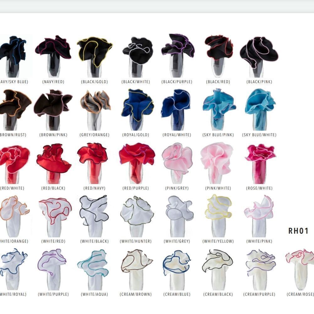 MEN'S ROUND HANKIES-POCKET SQUARES - Picture 3 of 4